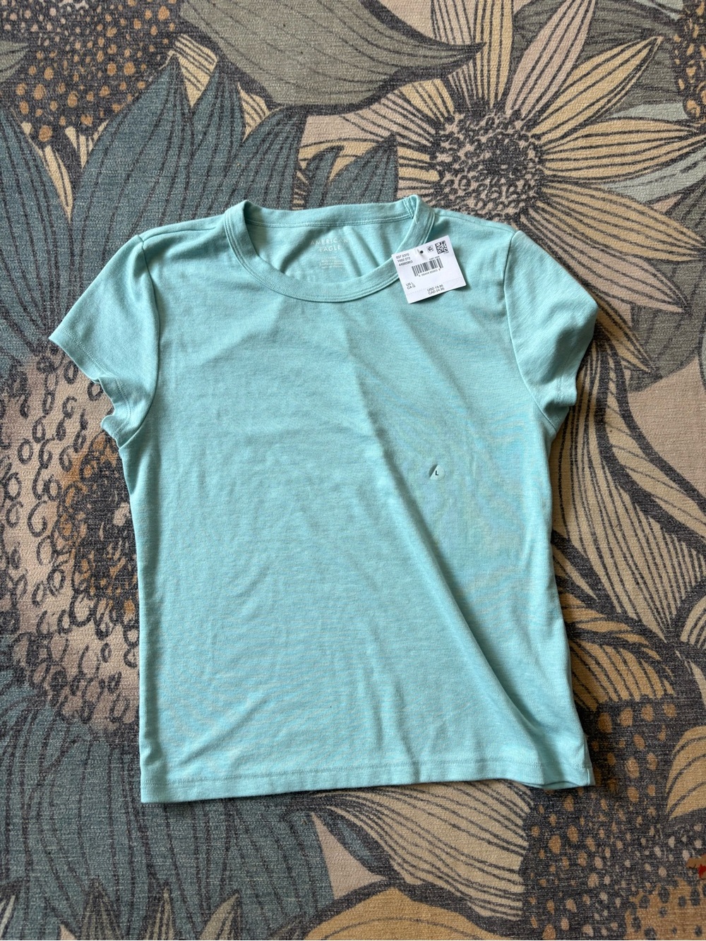 American Eagle Outfitters Short Sleeve Crewneck Tee - Aqua